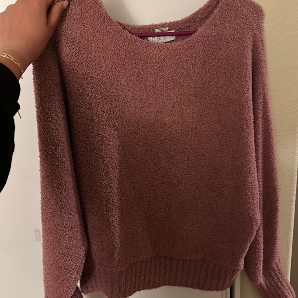 Mauve fuzzy sweater